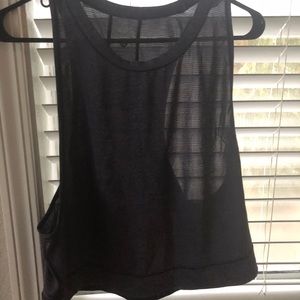 Lululemon navy cropped tank